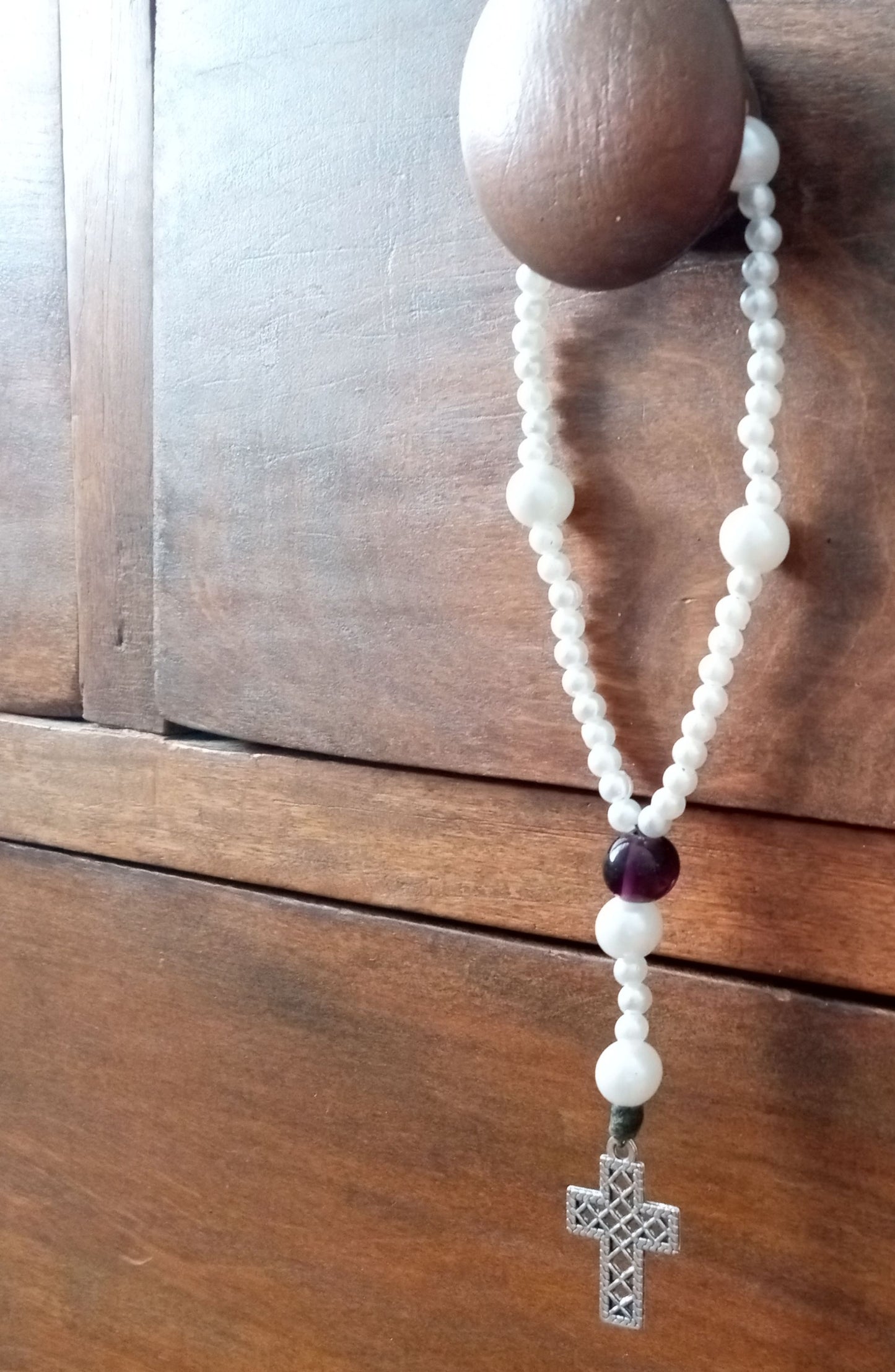 Purple Pearled Pocket Rosary