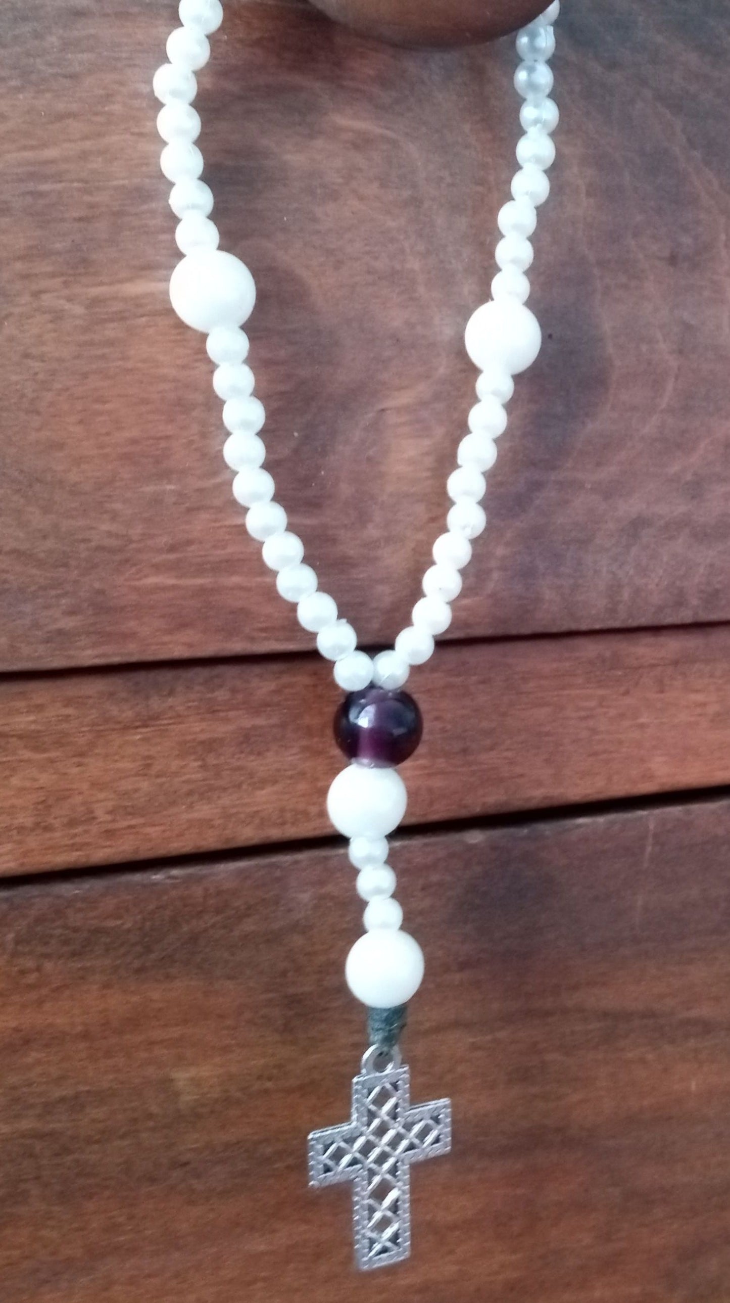 Purple Pearled Pocket Rosary